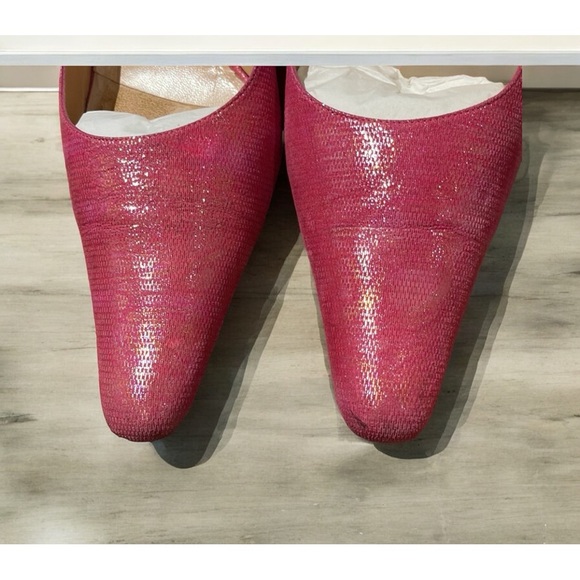 Paul Melian Made in Spain Women’s Cleo Fuchsia Leather Closed Toe Slingback Heel - Picture 11 of 16